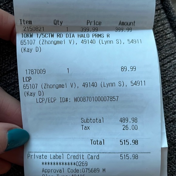 White Gold Diamond Ring Halo Style Size 5.25 - Picture 6 of 6